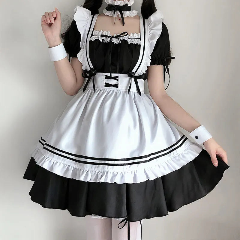 Black Cute Lolita Maid Costume: Lovely Cosplay Outfit - Cosplay - Costumes - 1 - 2024