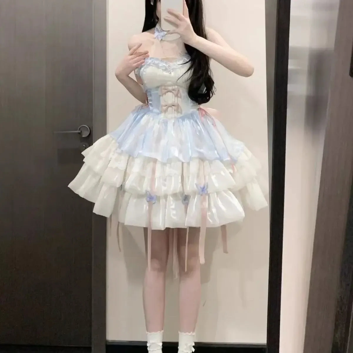 Fairy Princess Lace Bow Lolita Mini Dress - All Dresses - Lolita Dress - 3