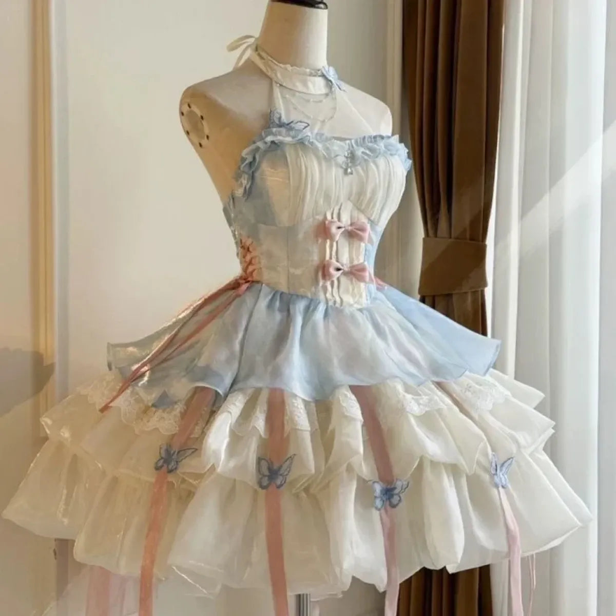 Fairy Princess Lace Bow Lolita Mini Dress - All Dresses - Lolita Dress - 2