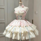 Fairy Princess Lace Bow Lolita Mini Dress - All Dresses - Lolita Dress - 1