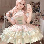 Fairy Princess Lace Bow Lolita Mini Dress - All Dresses - Lolita Dress - 5