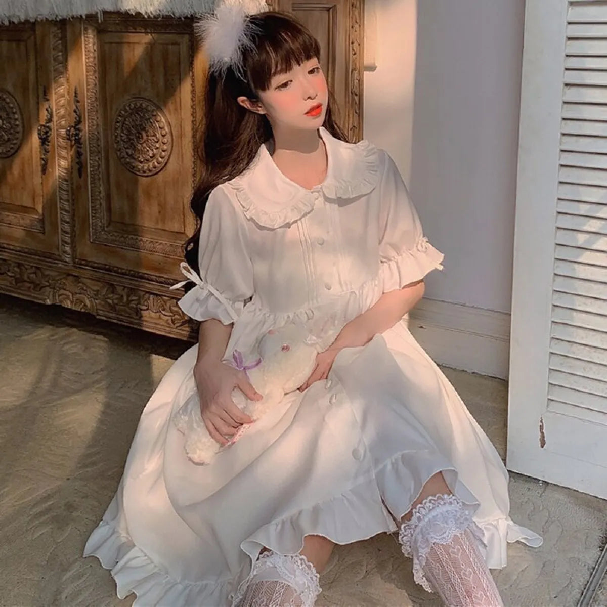 Kawaii Lolita Ruffle Dress - All Dresses - 1