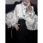 Lolita Ruffle Lace Lantern Sleeve Blouse - Women’s Clothing & Accessories - Blouse - 3