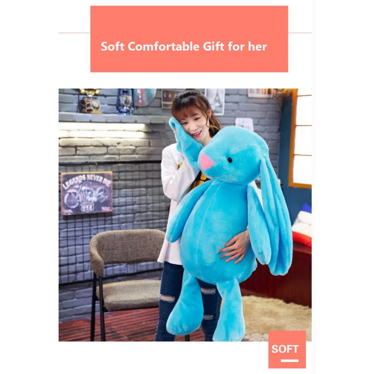 Long Ear Bunny Plushie - Toys - 16