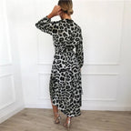 Long Leopard Printed Dress - All Dresses - 13