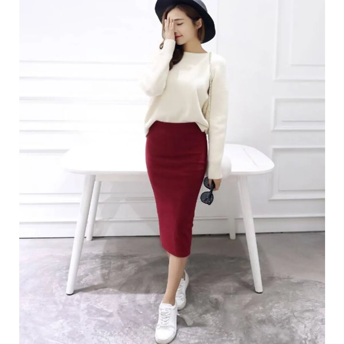 Long Midi Pencil Skirts - Bottoms - 1