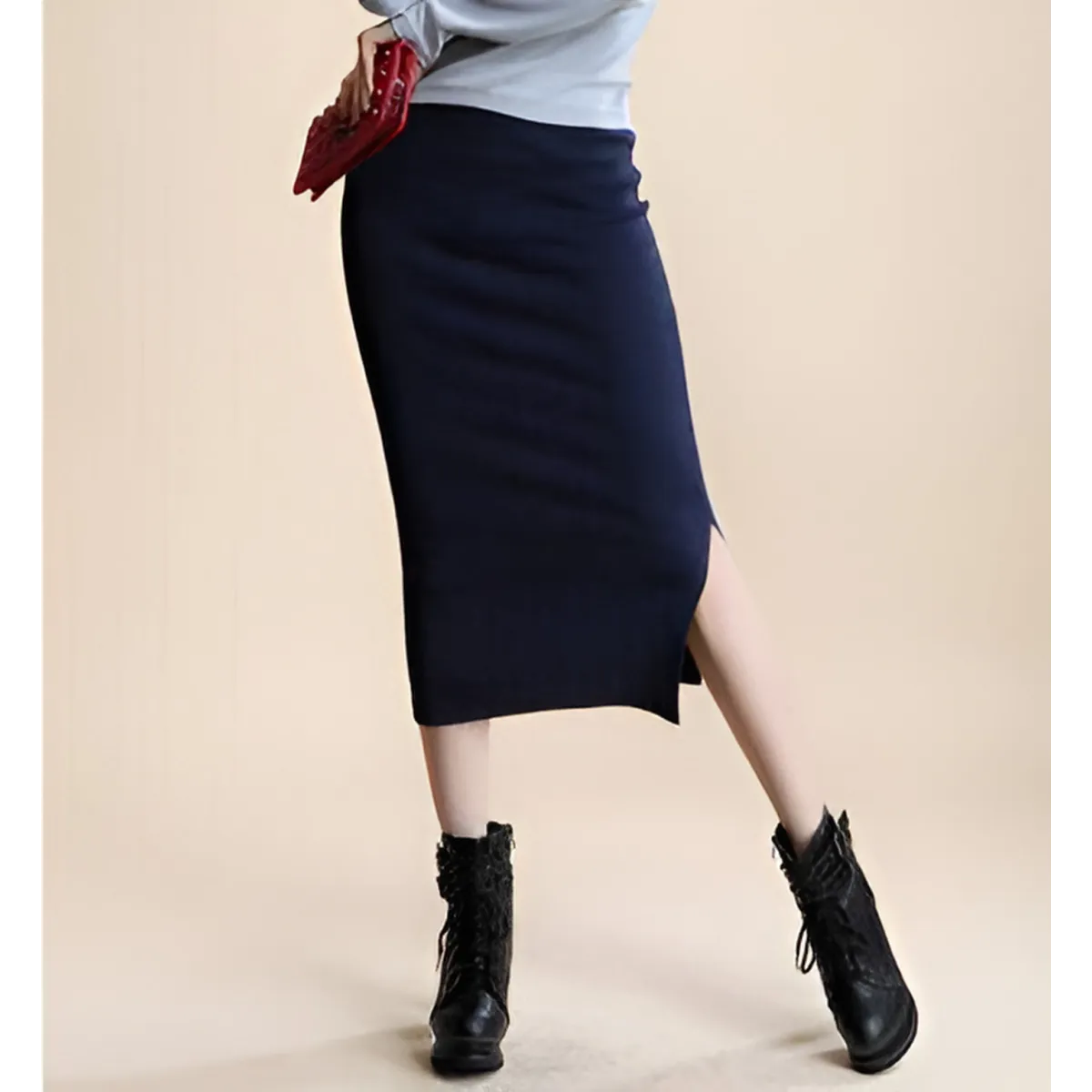 Long Midi Pencil Skirts - Bottoms - 12
