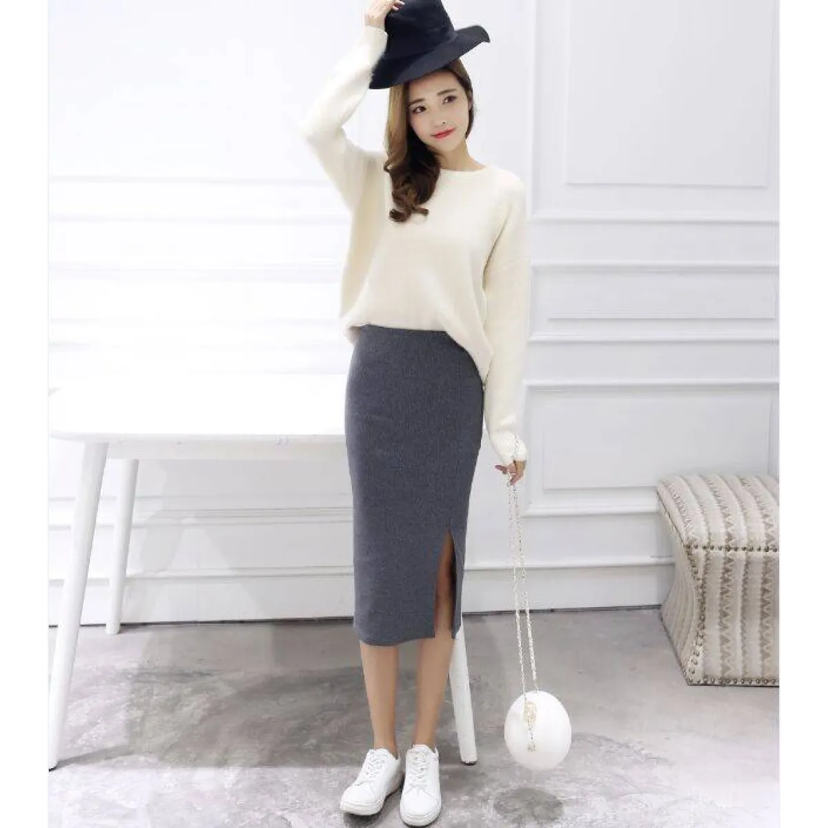 Long Midi Pencil Skirts - Bottoms - 13
