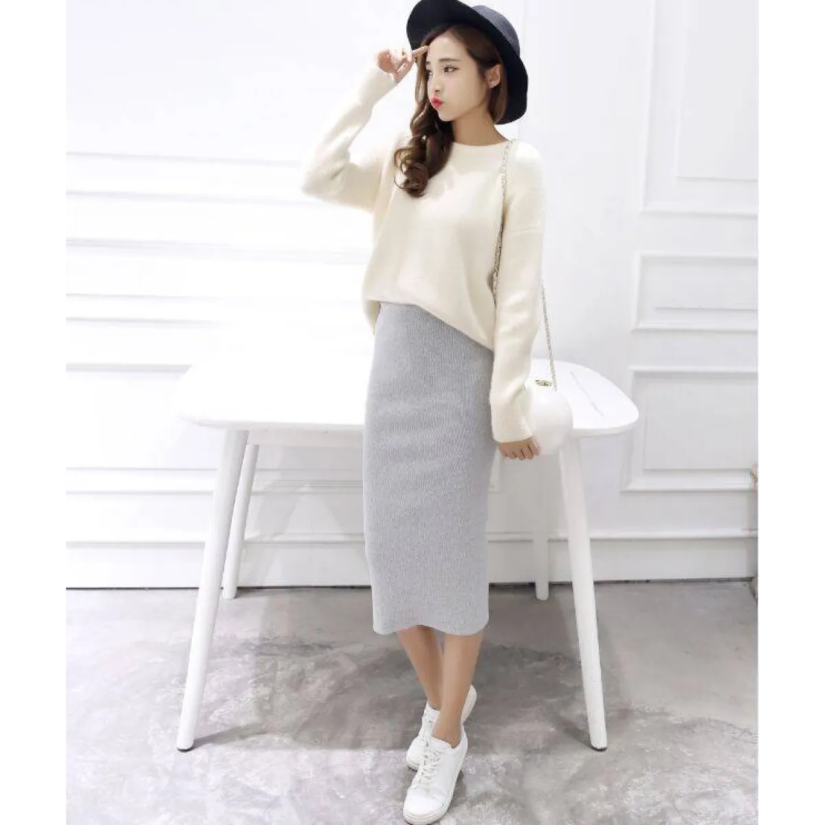 Long Midi Pencil Skirts - Bottoms - 8