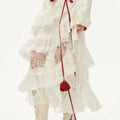 Fairycore Lace Ruffle Long Skirt - Bottoms - Skirts - 7