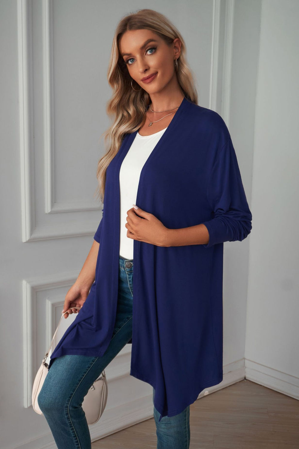 Open Front Long Sleeve Cardigan - Women’s Clothing & Accessories - Shirts & Tops - 3 - 2024