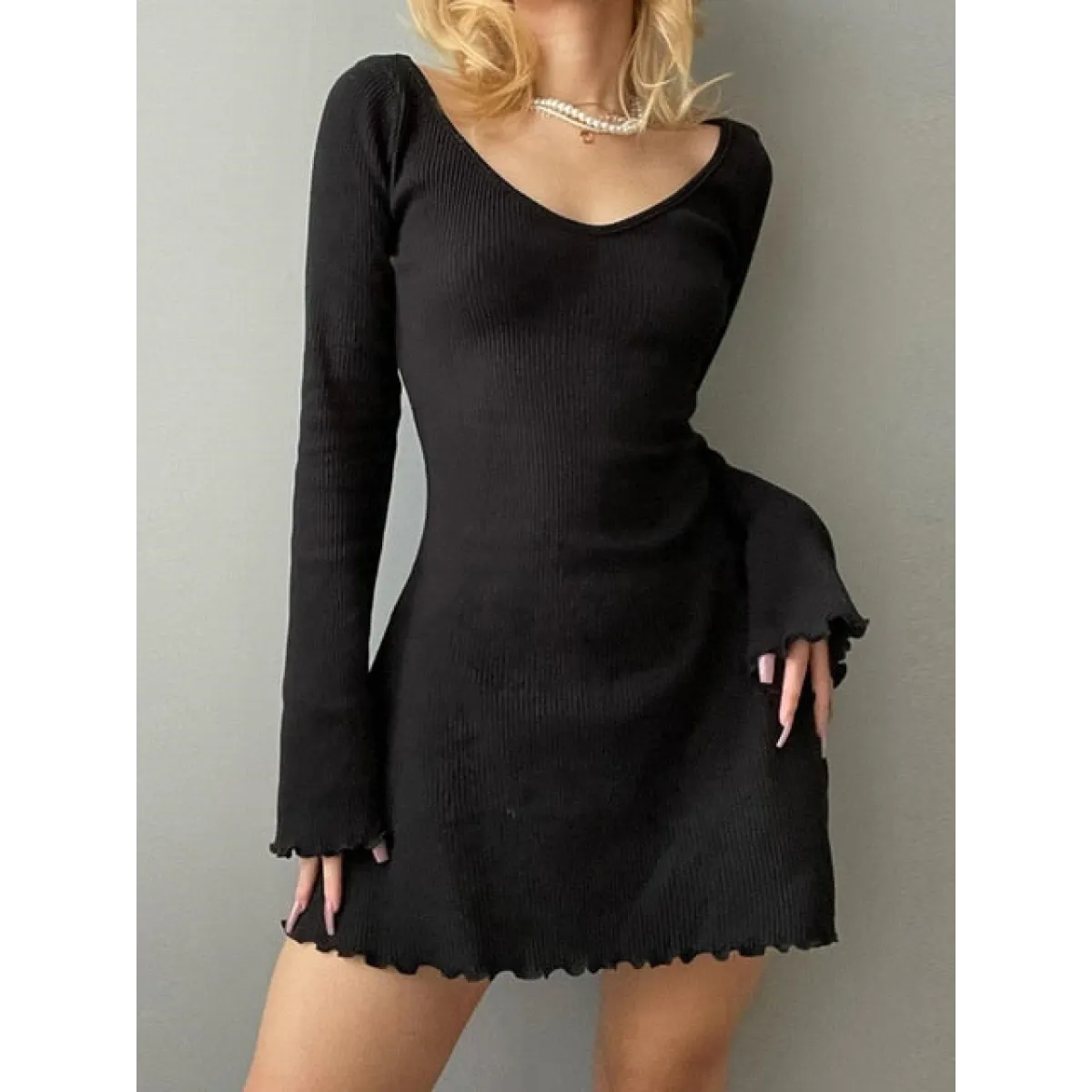 Solid Casual Knitted Dresses - All Dresses - Dresses - 7 - 2024