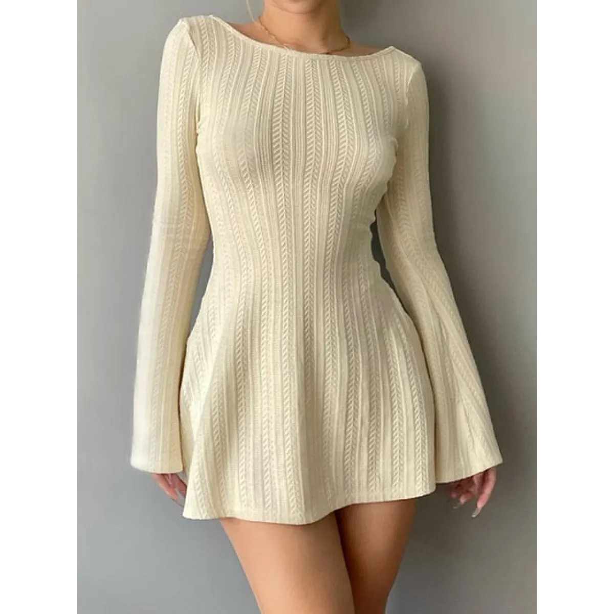 Solid Casual Knitted Dresses - All Dresses - Dresses - 8 - 2024