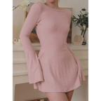 Solid Casual Knitted Dresses - Pink / S - All Dresses - Dresses - 17 - 2024