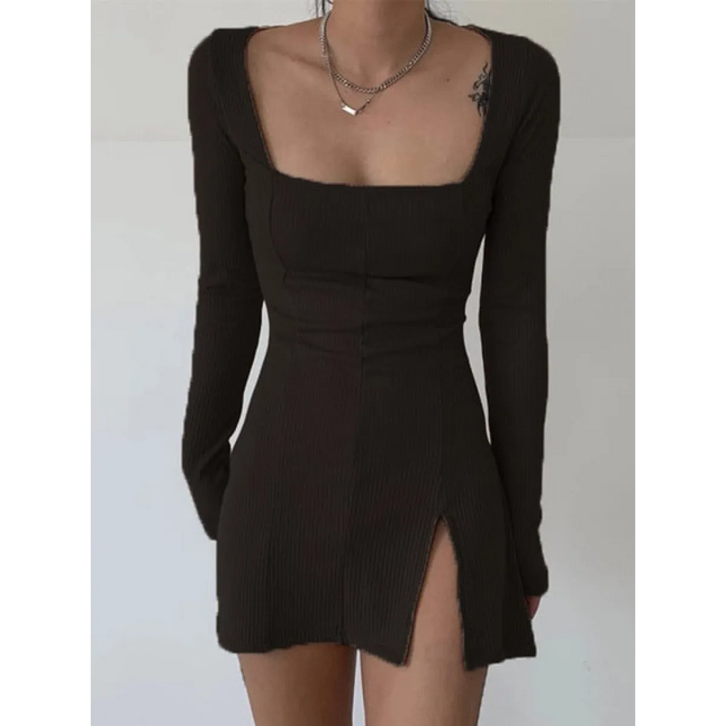 Solid Casual Knitted Dresses - All Dresses - Dresses - 13 - 2024