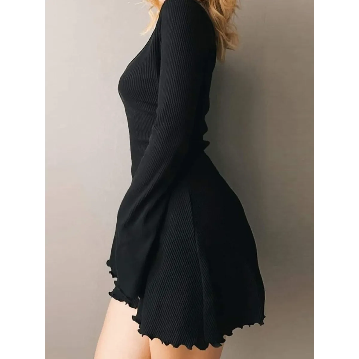 Solid Casual Knitted Dresses - All Dresses - Dresses - 2 - 2024