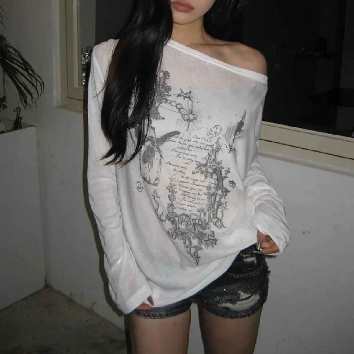 Gothic Vintage Graphic Long Sleeve T-Shirt - T-Shirts - T-Shirts - 7