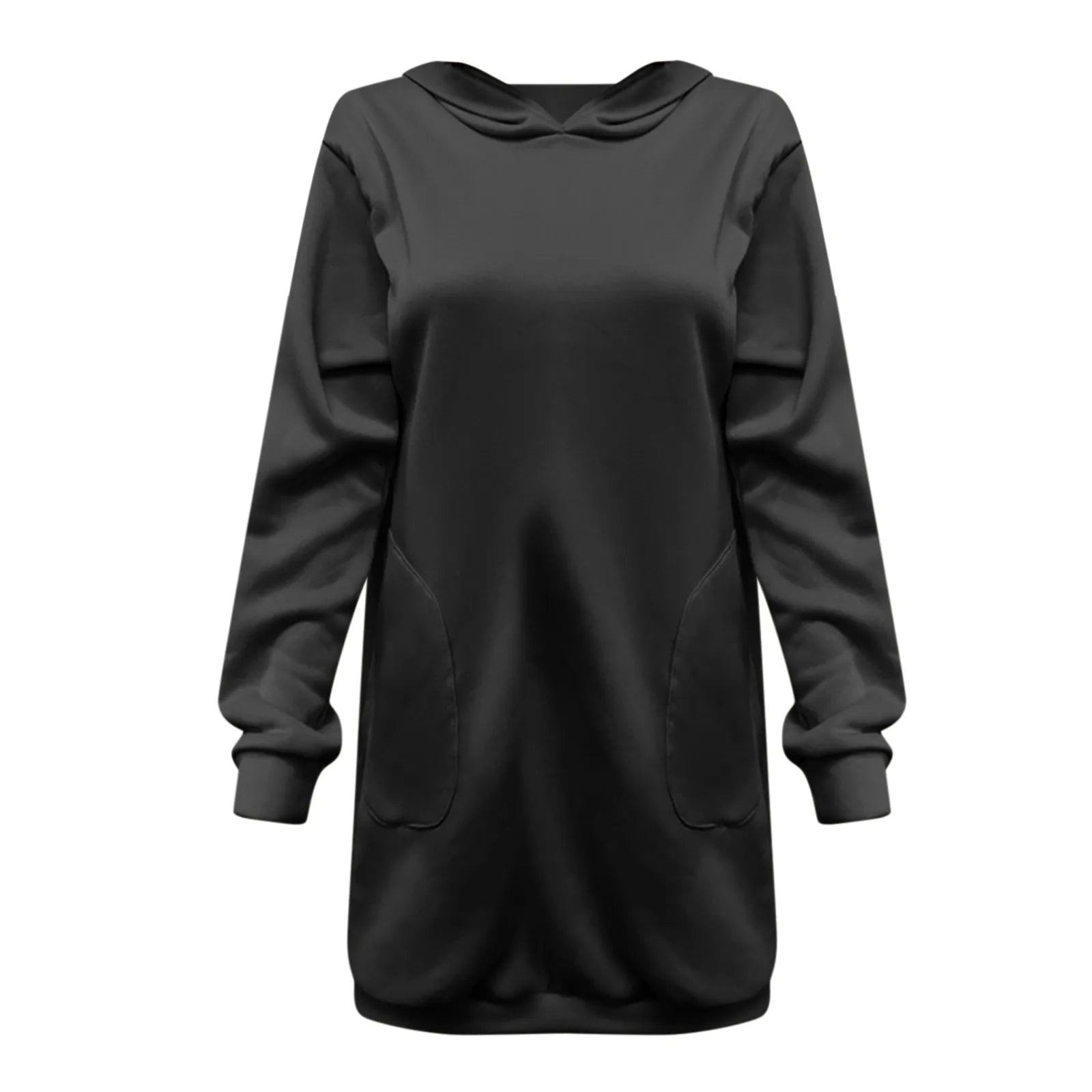 Long Sleeve Hoodie Dress – Casual Pullover with Pockets - All Dresses - Hoodies - 2024 - 4 - Worldwide Shipping