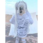 Kawaii Harajuku Letter Print Long Sleeve Tee - T-Shirts - T-Shirts - 1