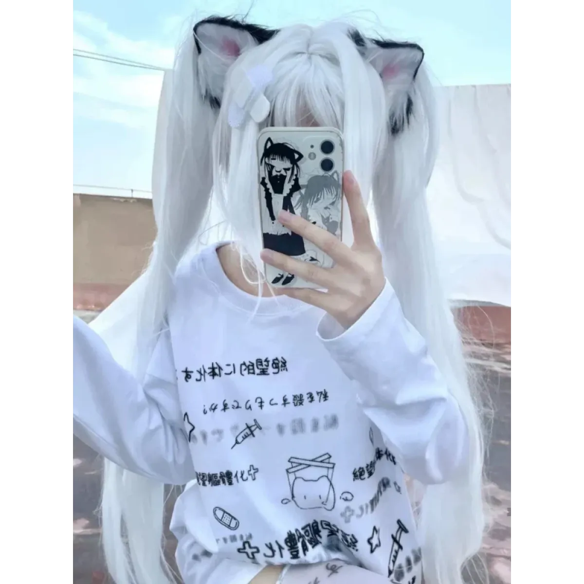 Kawaii Harajuku Letter Print Long Sleeve Tee - T-Shirts - T-Shirts - 2