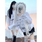 Kawaii Harajuku Letter Print Long Sleeve Tee - T-Shirts - T-Shirts - 5