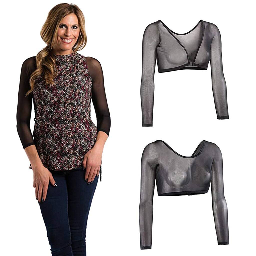 Long Sleeve Mesh Shaping Top - Women’s Clothing & Accessories - Shirts & Tops - 4 - 2024