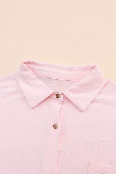 Pocketed Button Up Long Sleeve Shirt - T-Shirts - Shirts & Tops - 8 - 2024