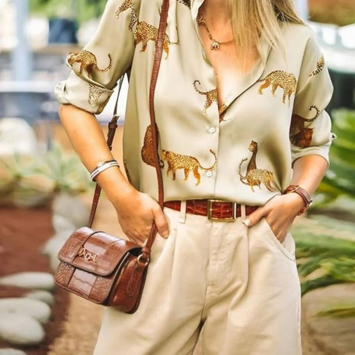 Women’s Long Sleeved Blouse - Women’s Clothing & Accessories - 1