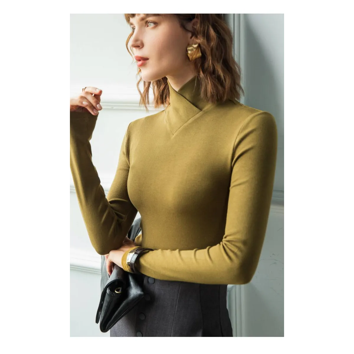 Long-Sleeved Fleece Pullover - Sweaters - 17