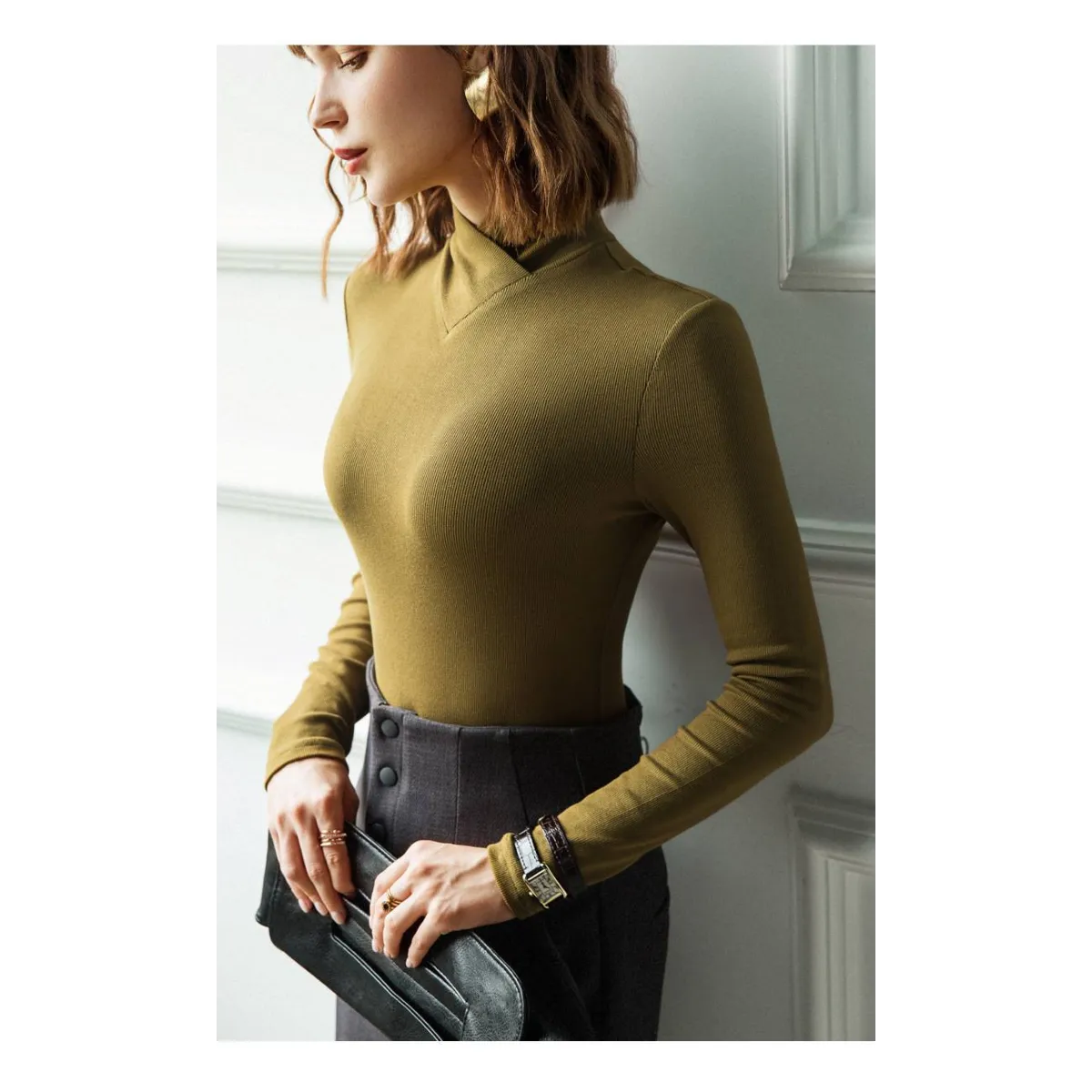 Long-Sleeved Fleece Pullover - Sweaters - 19