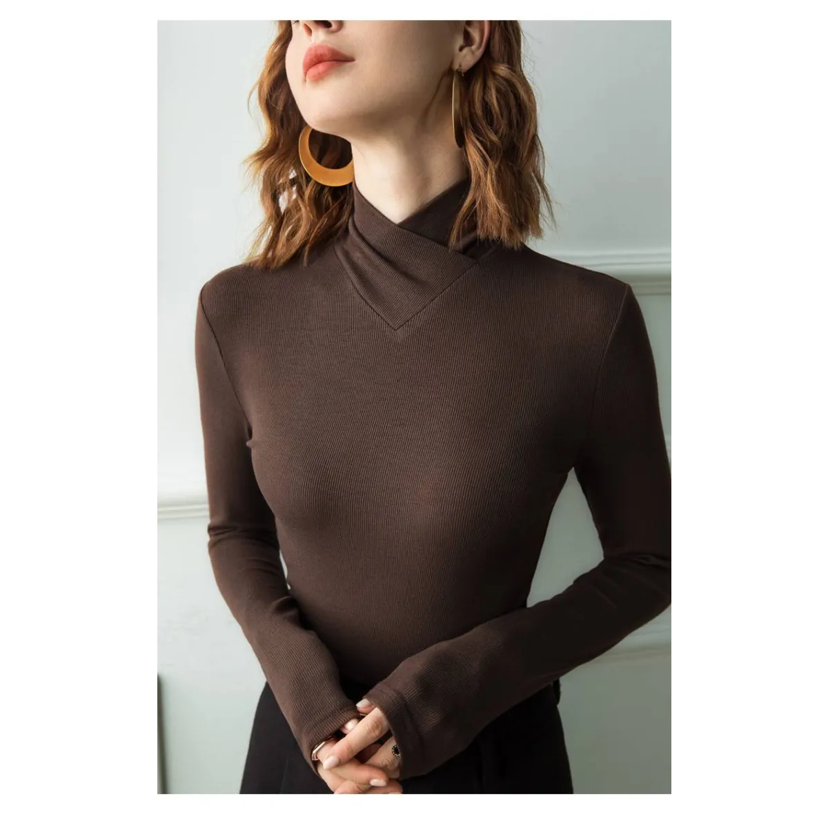 Long-Sleeved Fleece Pullover - Sweaters - 20