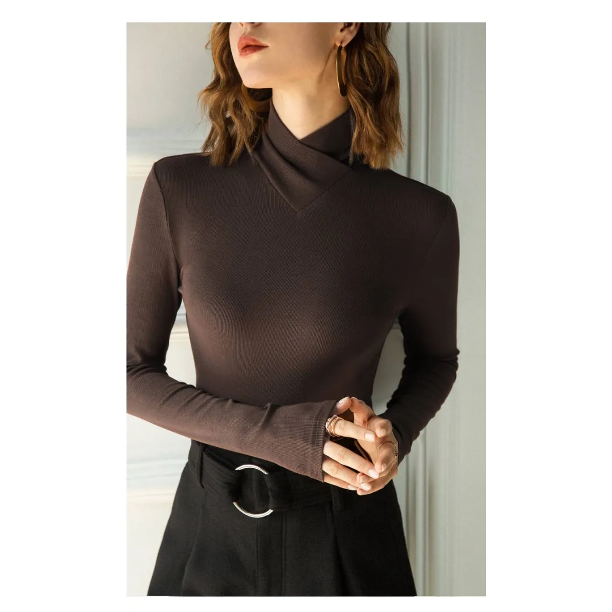 Long-Sleeved Fleece Pullover - Sweaters - 21