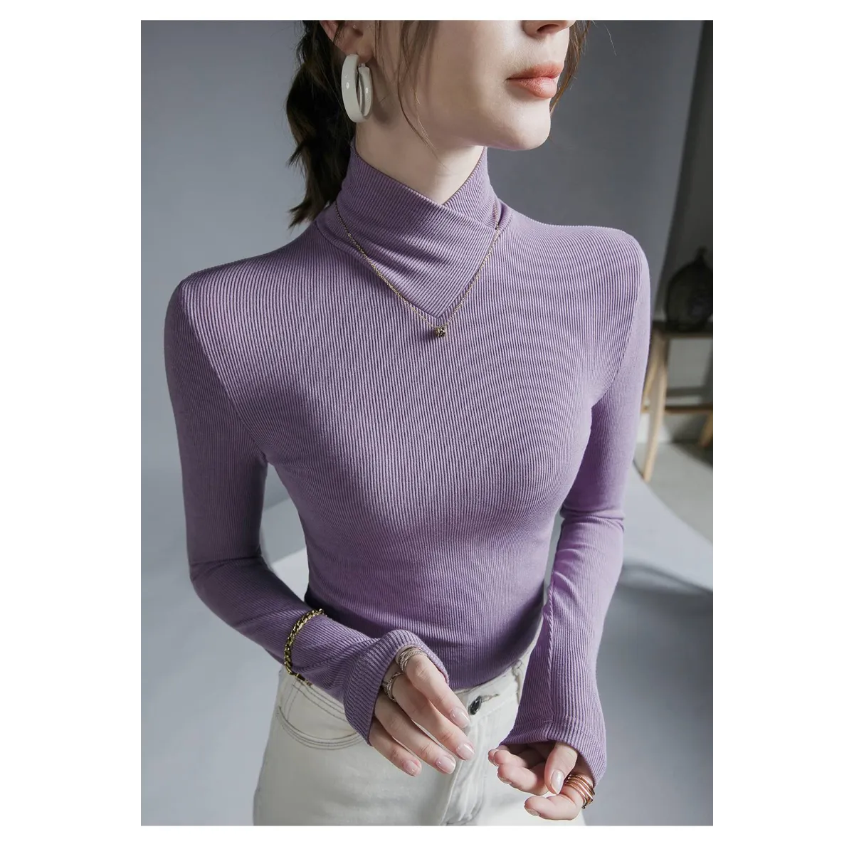 Long-Sleeved Fleece Pullover - Sweaters - 29