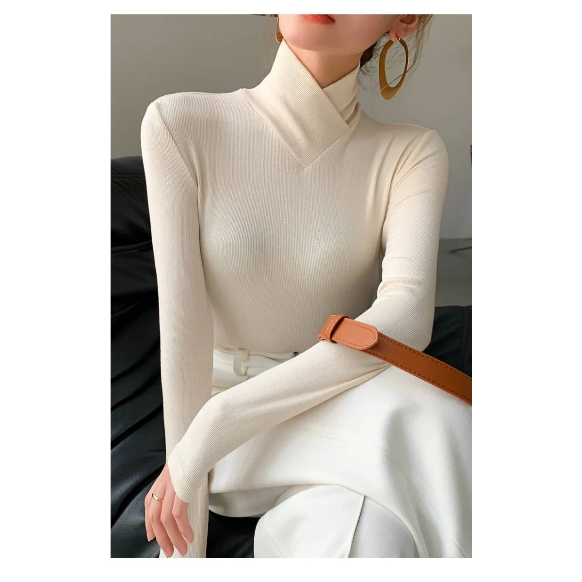 Long-Sleeved Fleece Pullover - Sweaters - 5