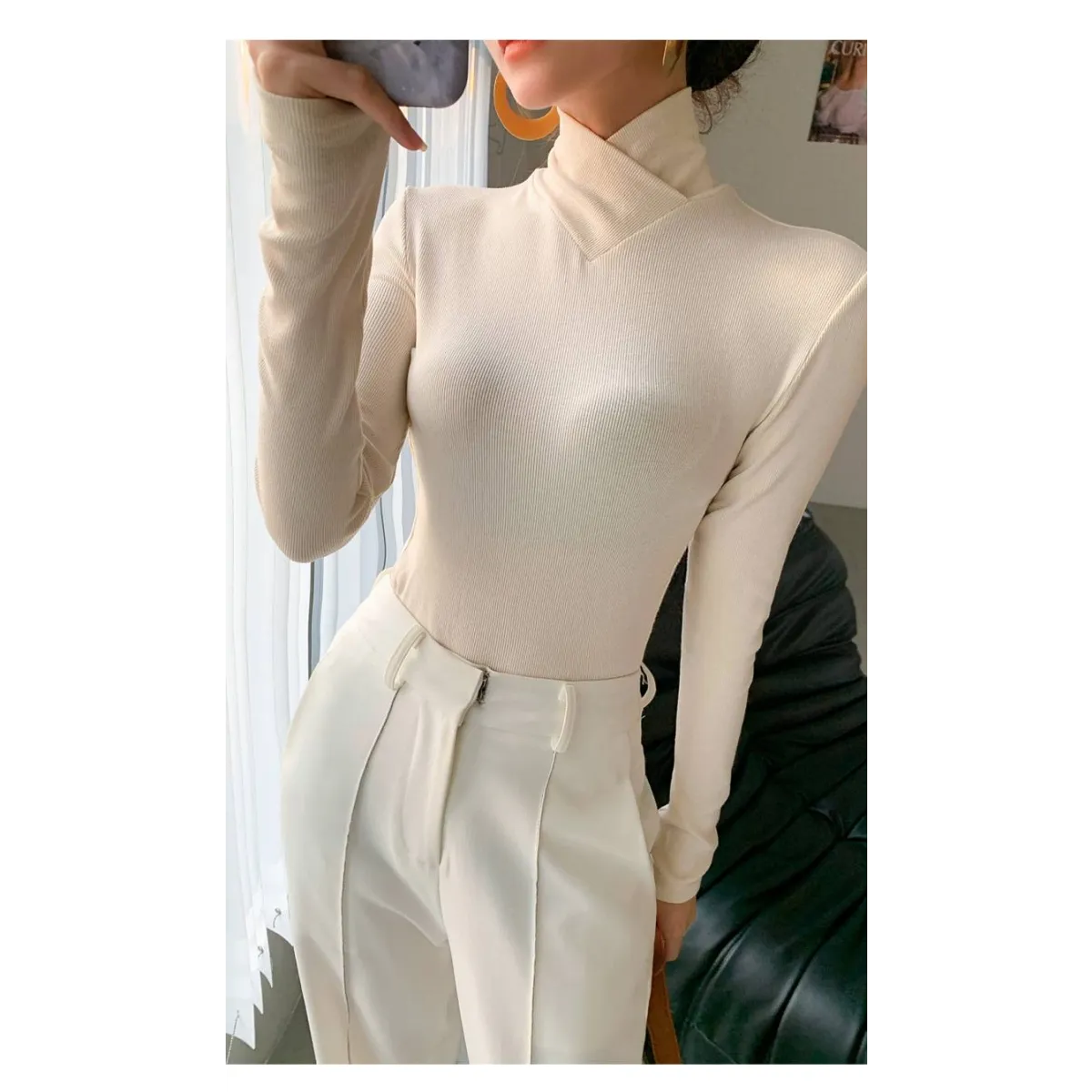 Long-Sleeved Fleece Pullover - Sweaters - 6