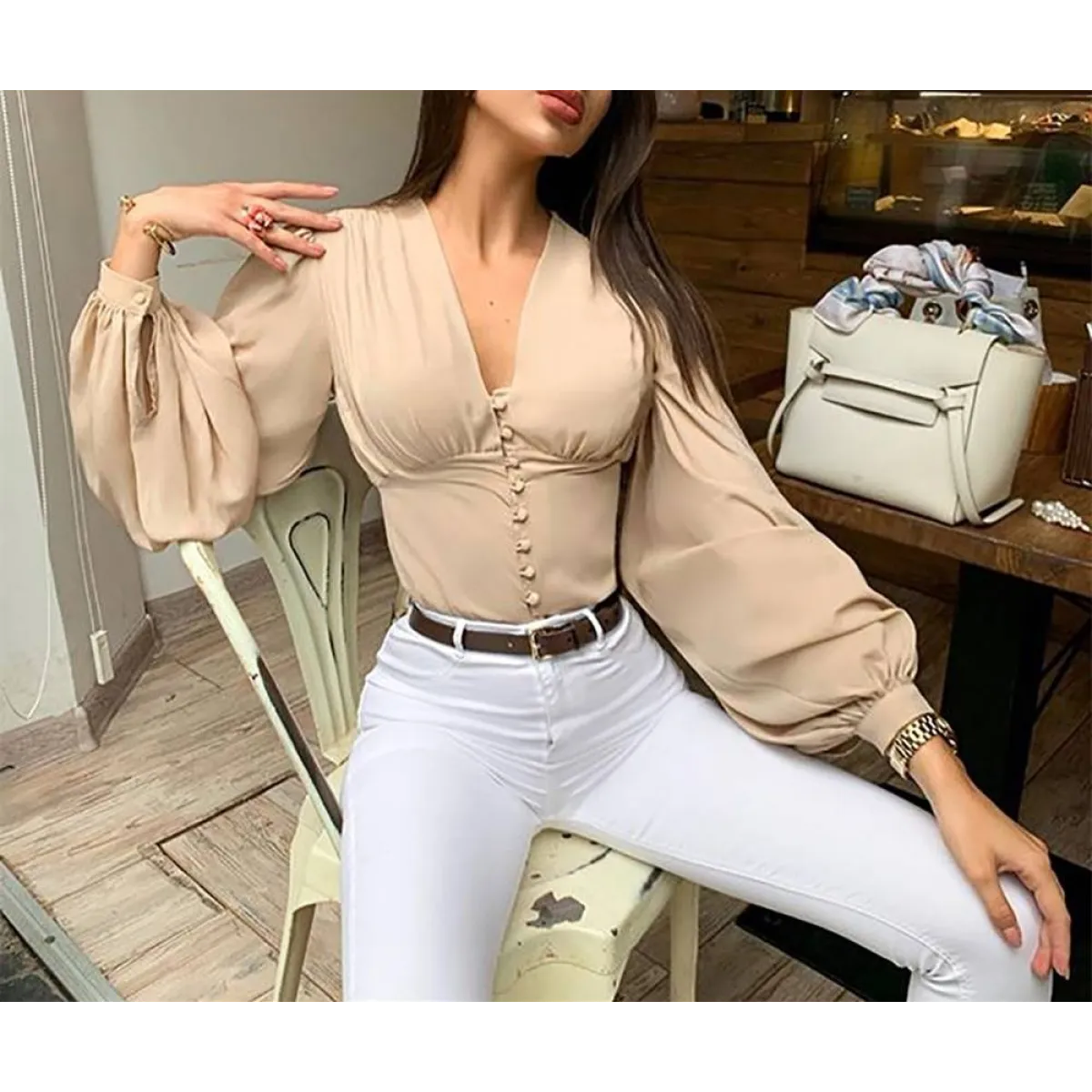 Long-sleeved Korean Blouse - Women’s Clothing & Accessories - 7