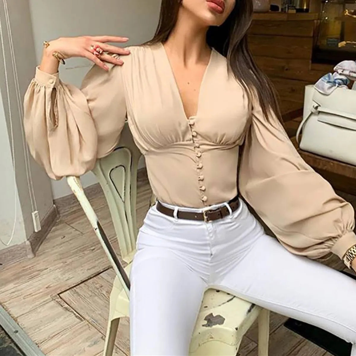 Long-sleeved Korean Blouse - Women’s Clothing & Accessories - 2