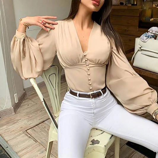 Long-sleeved Korean Blouse - Women’s Clothing & Accessories - 2