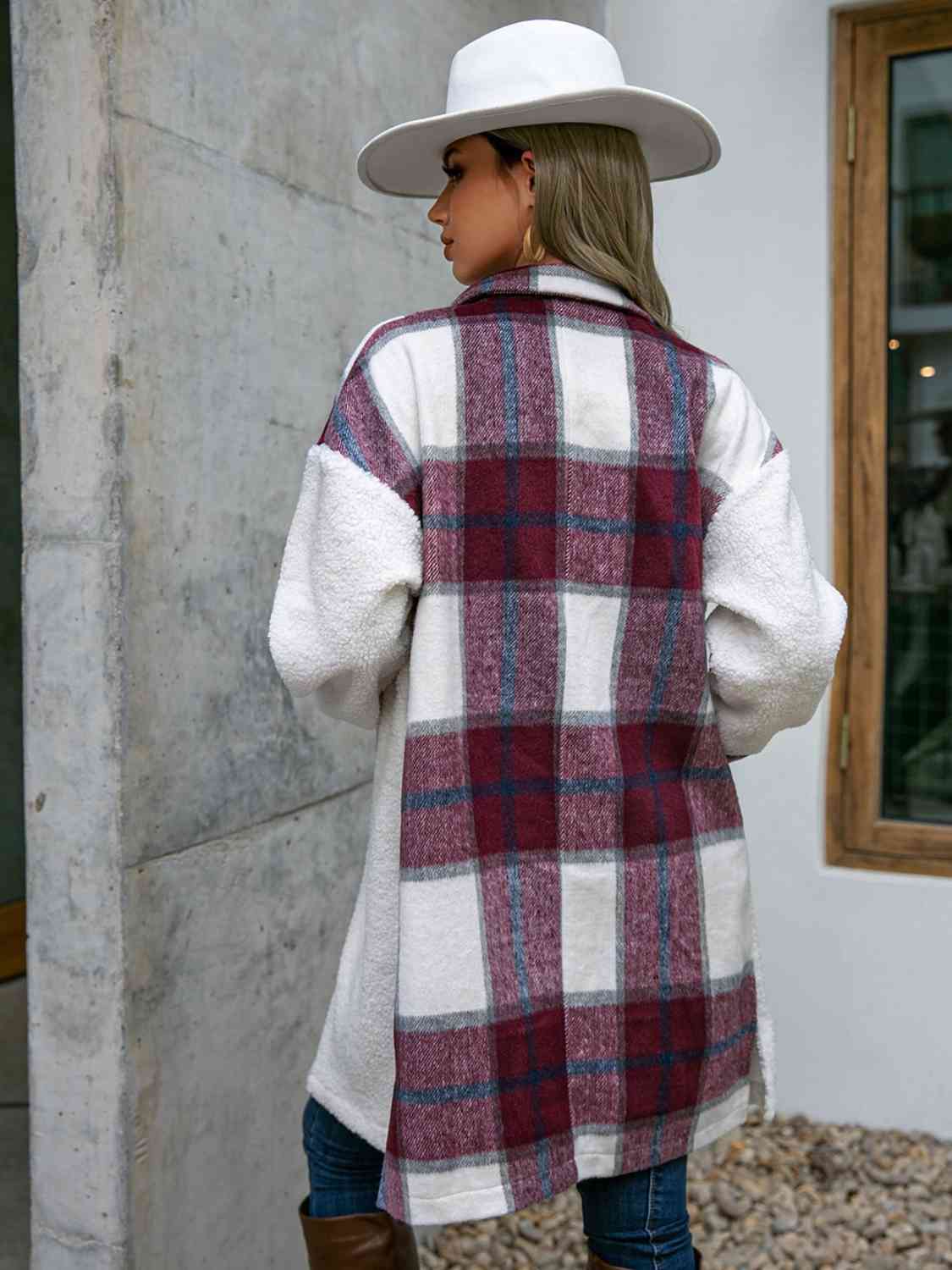 Plaid Dropped Shoulder Longline Coat - Jackets - Coats & Jackets - 6 - 2024