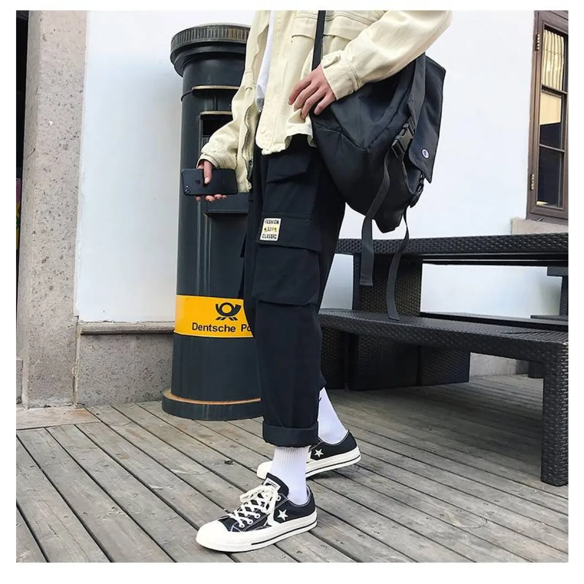 Men’s Loose Cargo Pants - Bottoms - 3