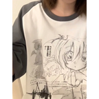 Loose Fit Cartoon Print T-Shirt Harajuku - T-Shirts - Women T-shirts - 5