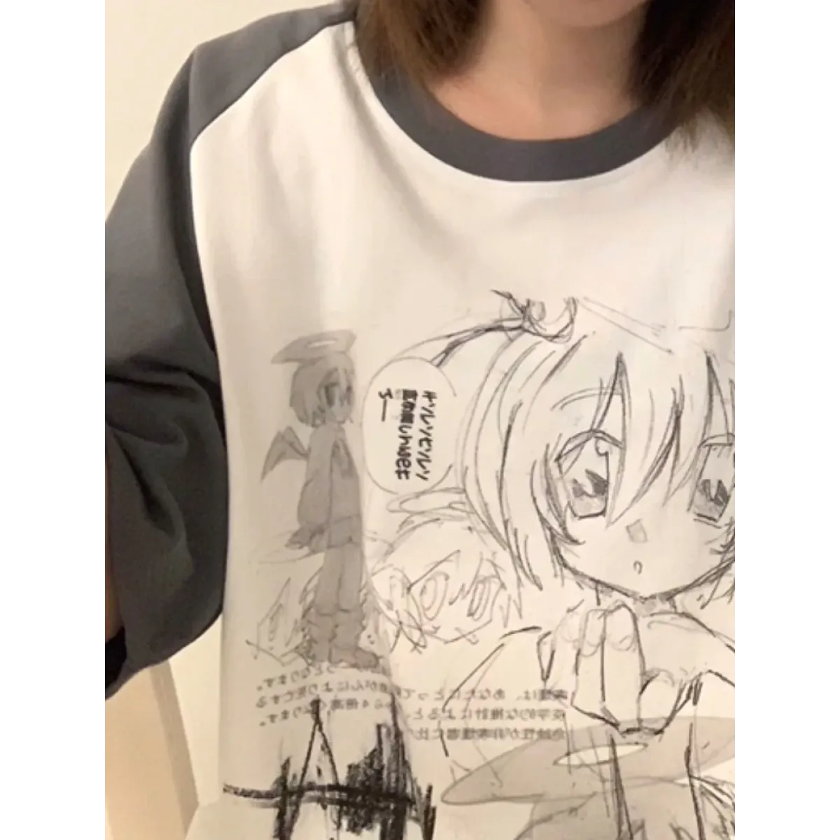 Loose Fit Cartoon Print T-Shirt Harajuku - T-Shirts - Women T-shirts - 5