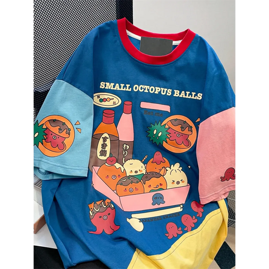 Harajuku Cartoon T-shirt Loose Fit - T-Shirts - Women T-shirts - 1