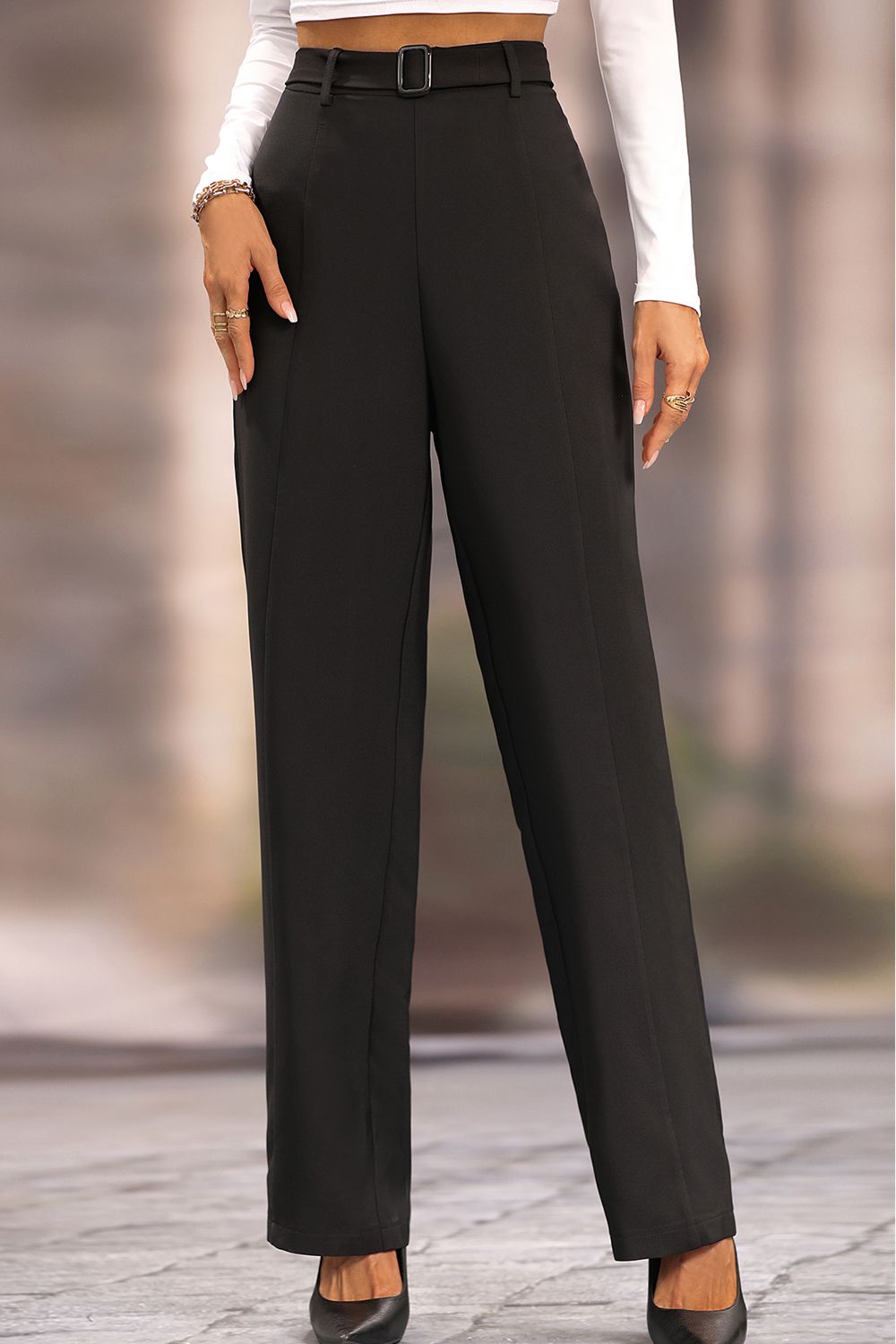 Long Loose Fit Straight Pants - Bottoms - Pants - 6 - 2024