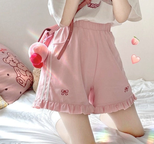 Aesthetic Loose High Waist Shorts With Bows - Pink / S - Women’s Clothing & Accessories - Clothing - 1 - 2024