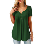 Women’s Loose Summer V-Neck T-Shirt - T-Shirts - 13