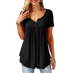 Women’s Loose Summer V-Neck T-Shirt - T-Shirts - 14