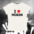 Gothic ’I Love Nerds’ Tee - Harajuku Crop Top - T-Shirts - 1