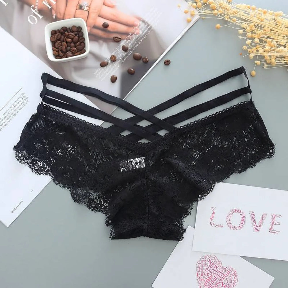 Low-Rise Panties With Cross Straps - Women’s Clothing & Accessories - 1