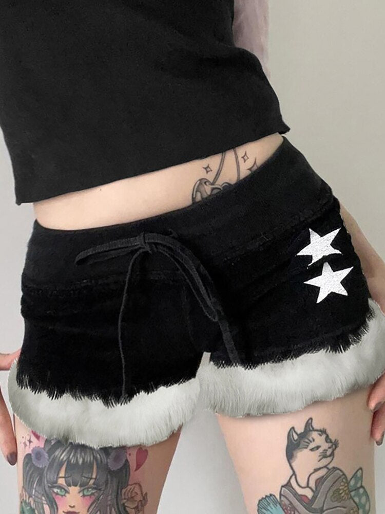 Low Rise Velvet Shorts - Black / M - Bottoms - Shorts - 11 - 2024